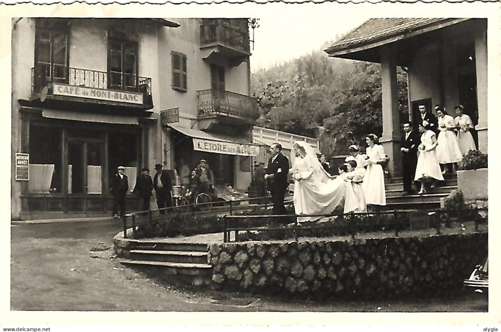 74  - Carte Photo Mariage à Saint-Gervais Les Bains - Sortie De L'église - Saint-Gervais-les-Bains