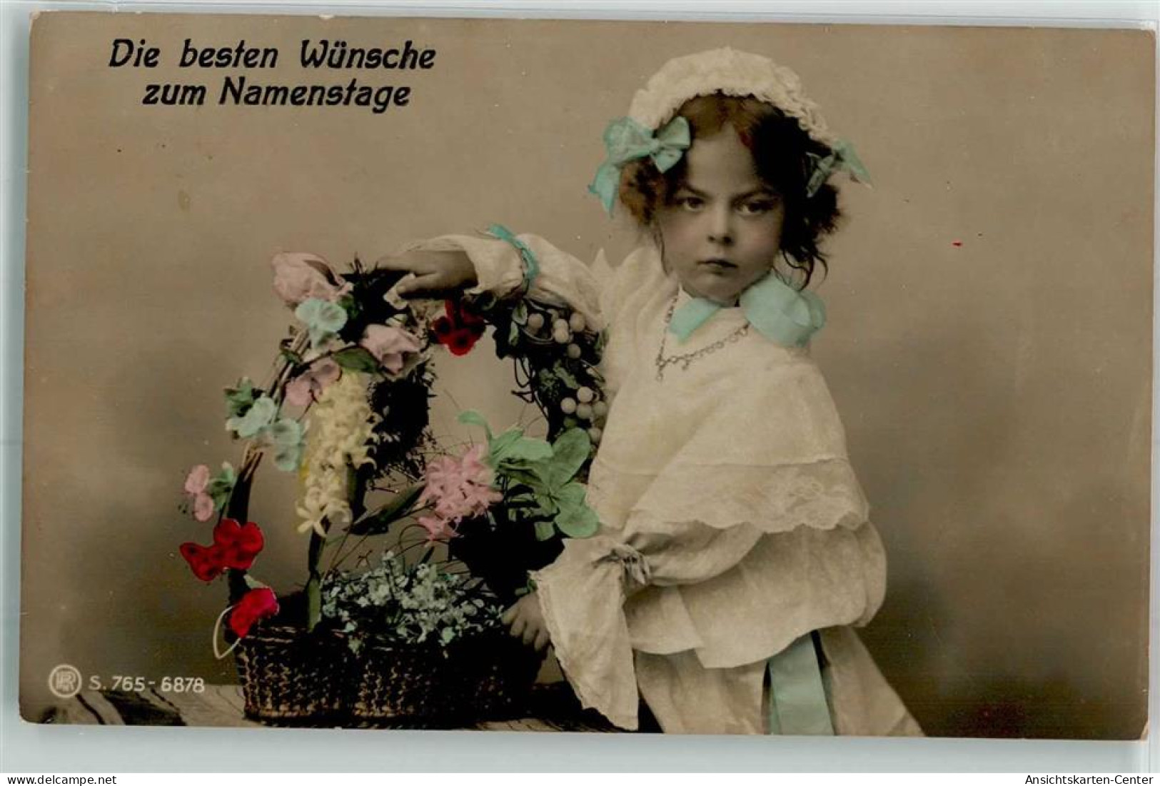 39683308 - Kind Mit Blumen Mode Rotophot Nr S 75-6878 - Other & Unclassified