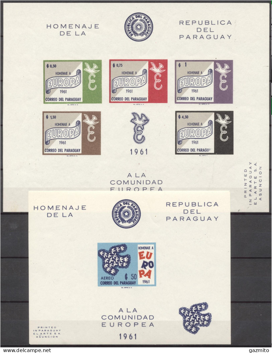 Paraguay 1961, Europe, Birds, 2BF IMPERFORATED - 1961