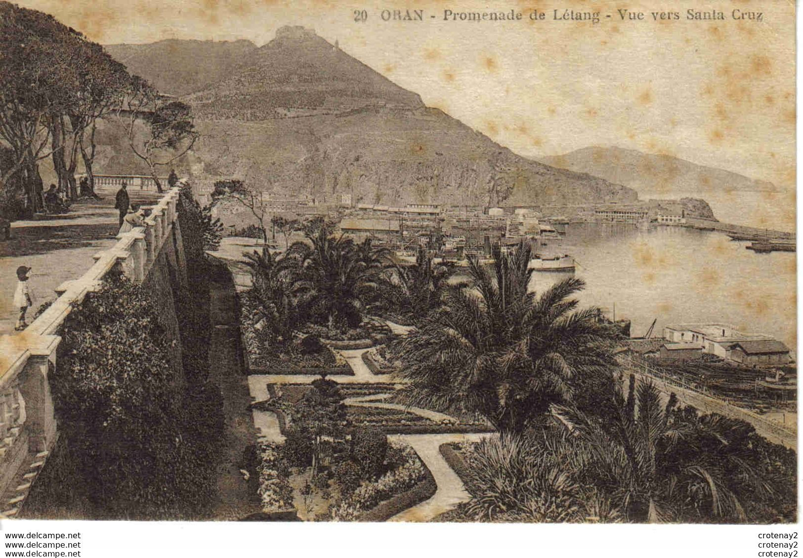 ORAN N°20 Promenade De Létang Vue Vers Santa Cruz En 1939 VOIR DOS Timbre Collection Idéale P.S - Oran