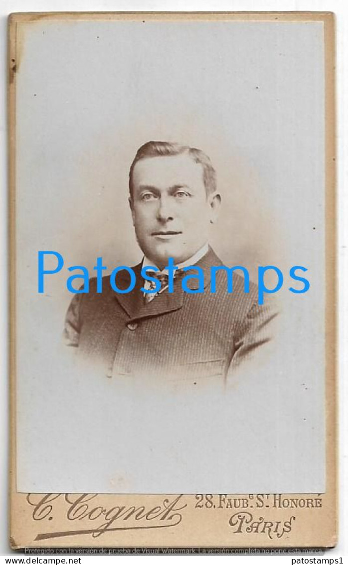 228792 FRANCE PARIS COSTUMES MAN PHOTOGRAPHER C. COGNET 6.5 X 10.5 CM CARD VISIT PHOTO NO POSTAL POSTCARD - Fotografie