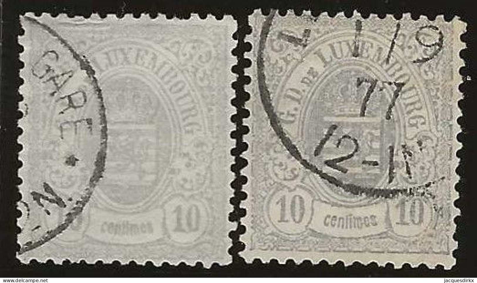 Luxembourg  .  Y&T   .   30+30a   . 1874-80  .  Perf. 13     .    O   .    Oblitéré - 1859-1880 Armarios