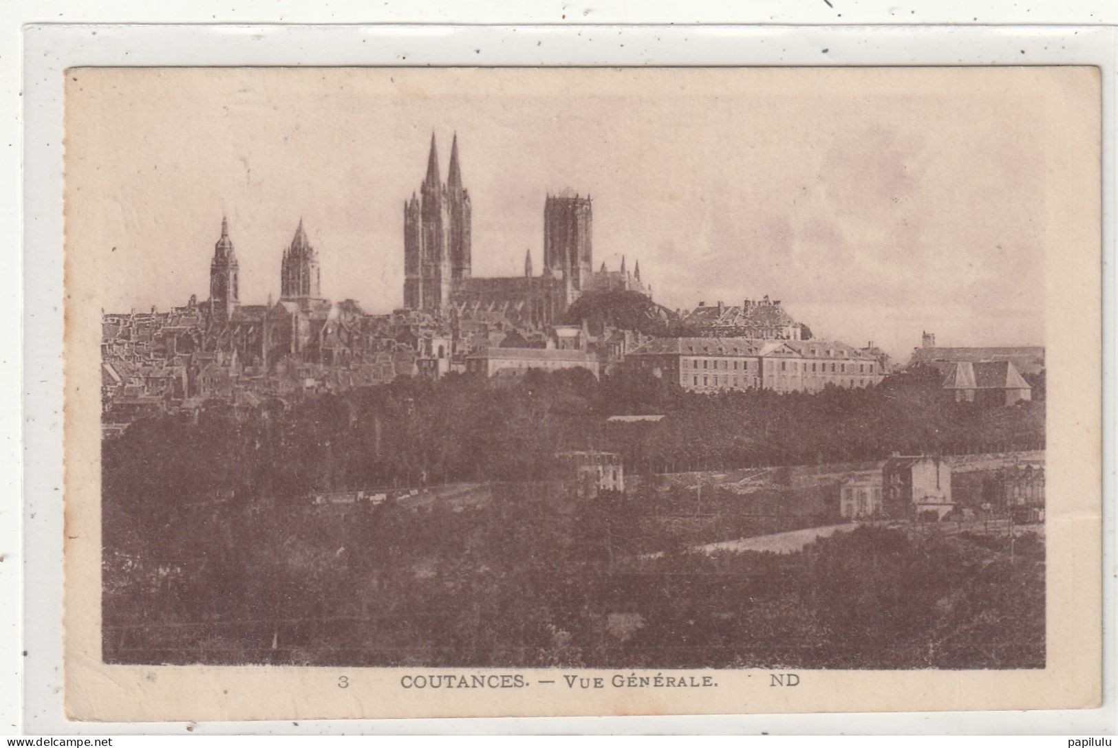 109 DEPT 50 : édit. N D N° 3 : Coutances Vue Générale - Coutances