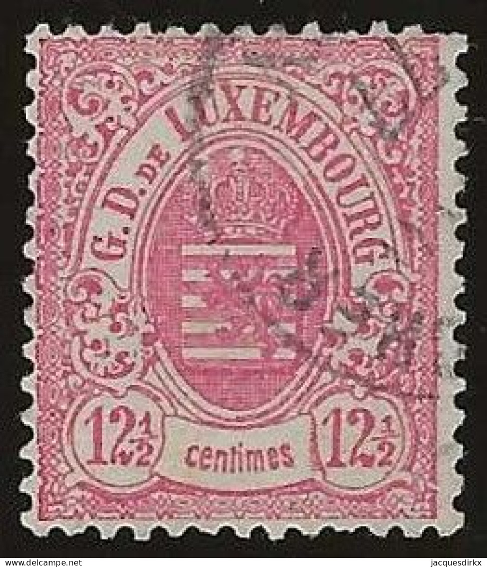 Luxembourg  .  Y&T   .   31  . 1874-80  .  Perf. 13      .    O   .    Oblitéré - 1859-1880 Wappen & Heraldik