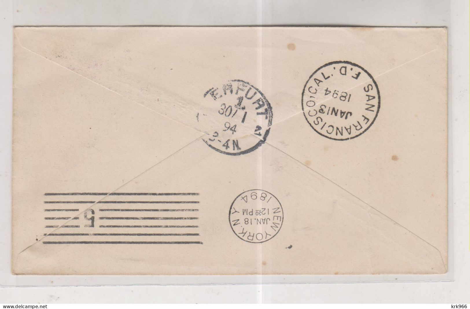 HAWAII HONOLULU 1894 Postal Stationery Cover To Germany - Hawai