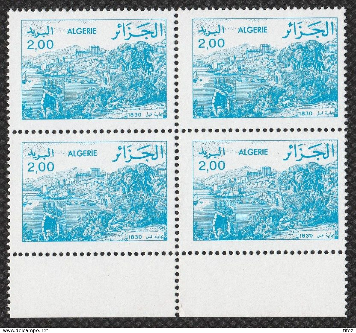 Bloc De 4 : N° 803a Neuf**MNH - Année 1984 : Vues D'Algérie A/v 1830 (cadre Petit)       - (b) - Algeria (1962-...)