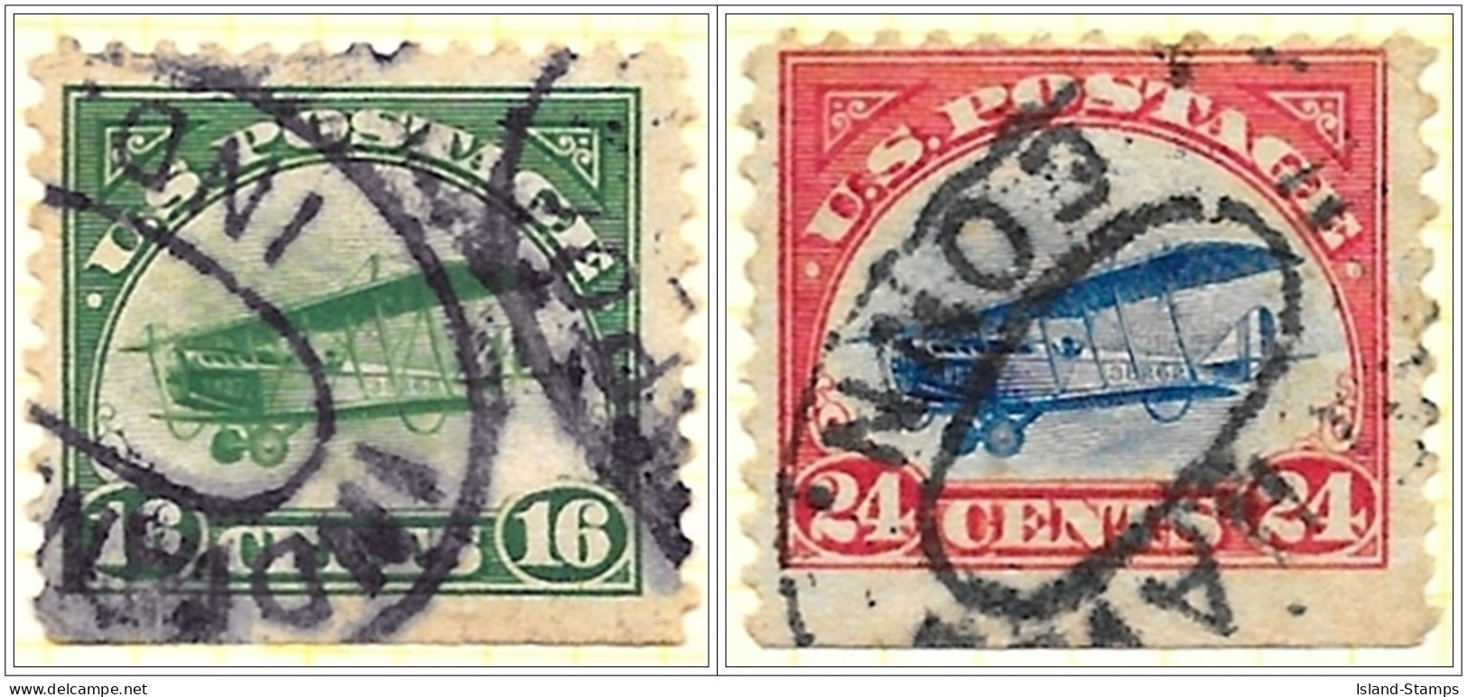 US 1918 Airs Jenny SG.A546-A547 Used - Used Stamps