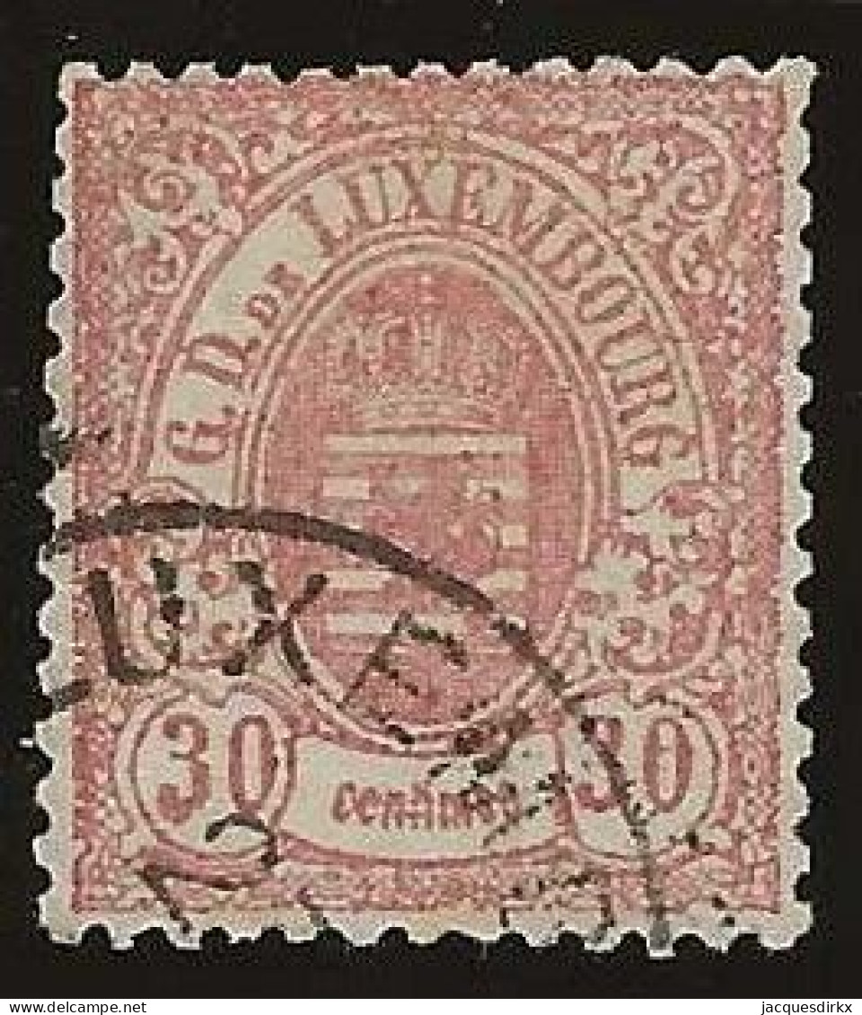 Luxembourg  .  Y&T   .   33  (2 Scans)    . 1874-80  .  Perf. 13     .    O   .    Oblitéré - 1859-1880 Armarios