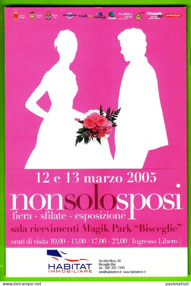Advertising Postcard- Non Solo Sposi, Bisceglie 12 E 13 Marzo 1995. Standard Size, New, Divided Back. - Exposiciones