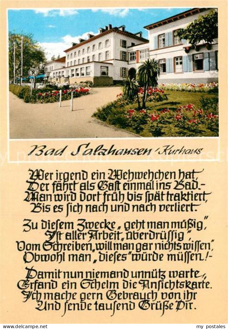 72935327 Bad Salzhausen Kurhaus  Bad Salzhausen - Autres & Non Classés