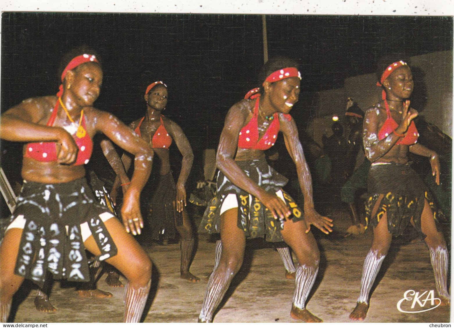 TOGO . LOME (ENVOYE DE). CPSM.  JEUNES DANSEUSES . ANNEE 1989 + TEXTE + TIMBRE - Togo