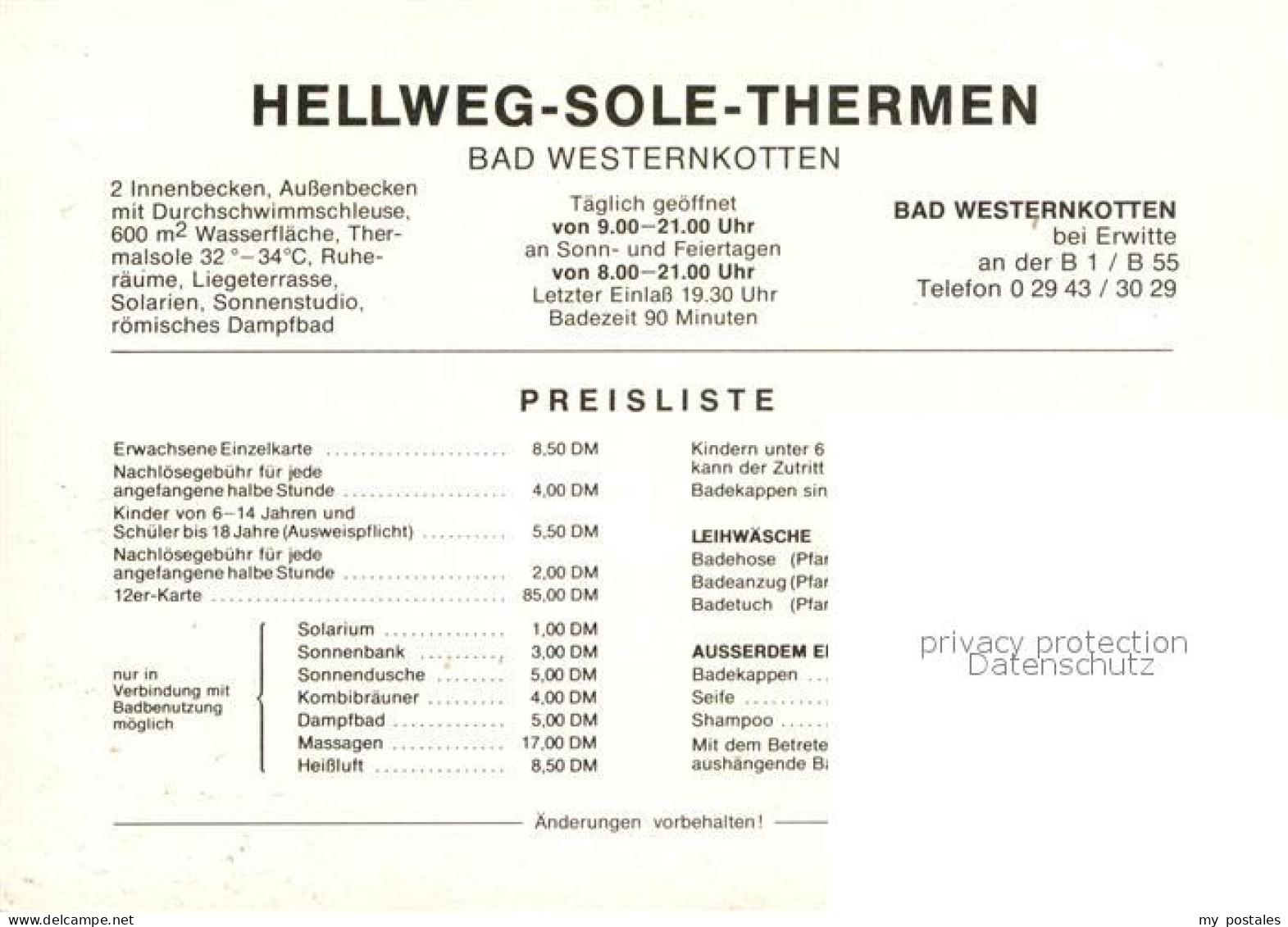 72935291 Bad Westernkotten Hellweg Sole Thermen Bad Westernkotten - Otros & Sin Clasificación