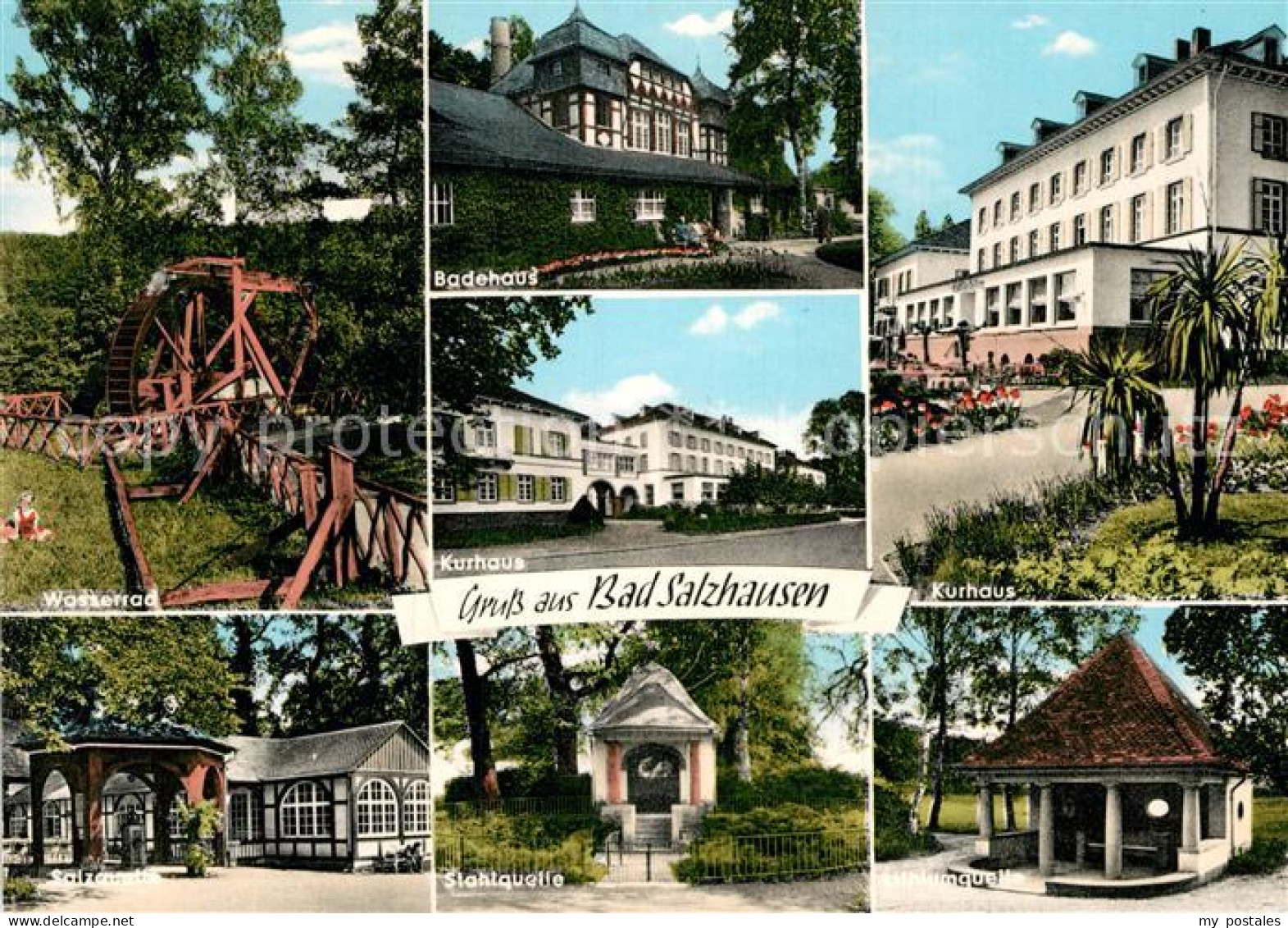 72935236 Bad Salzhausen Badehaus Wasserrad Kurhaus Stahlquelle Salzgrotte Bad Sa - Sonstige & Ohne Zuordnung