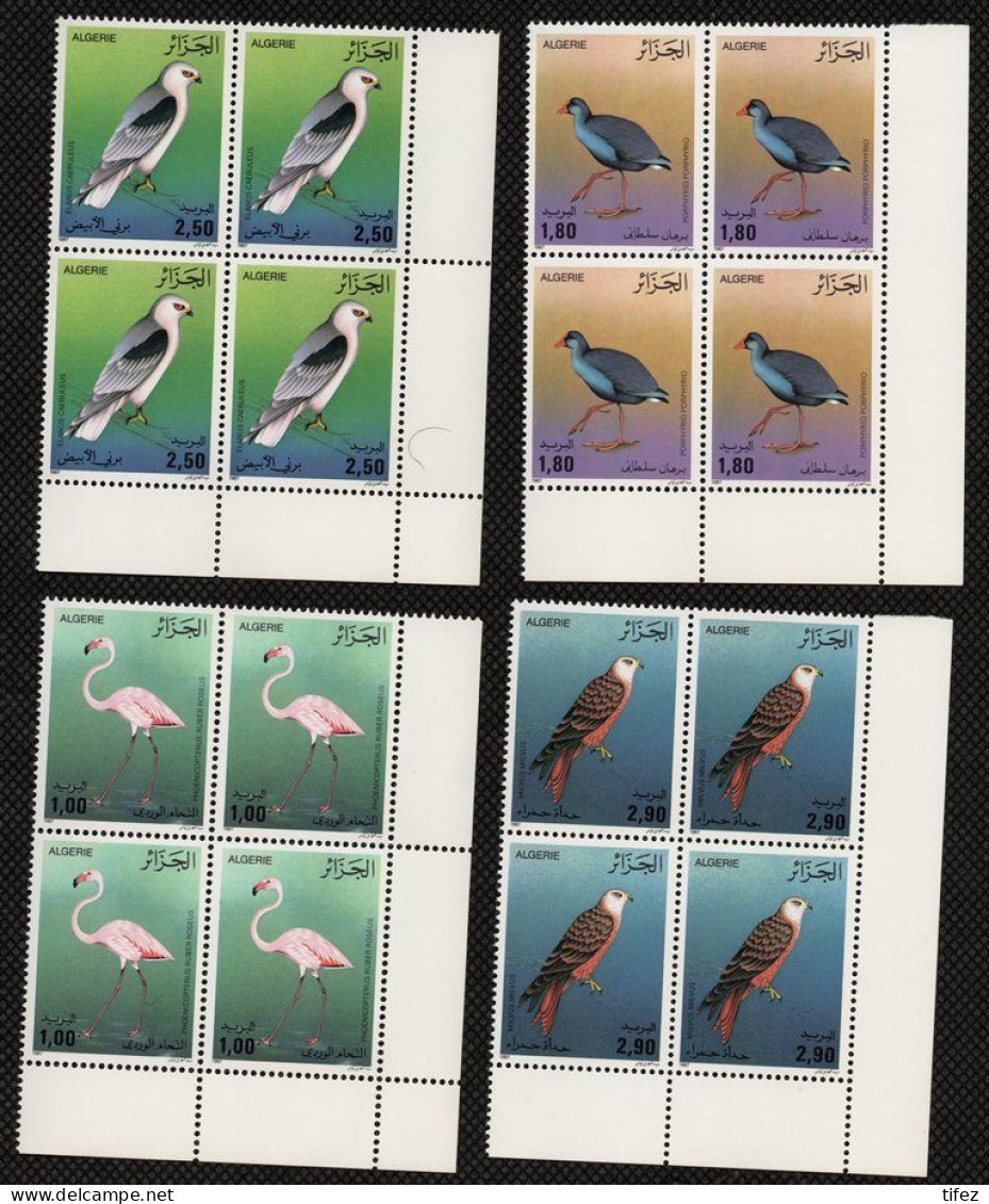 Bloc De 4 : N° 905/908 Neufs**MNH - Année 1987 - Faune : Oiseaux Divers   (db) - Algerien (1962-...)