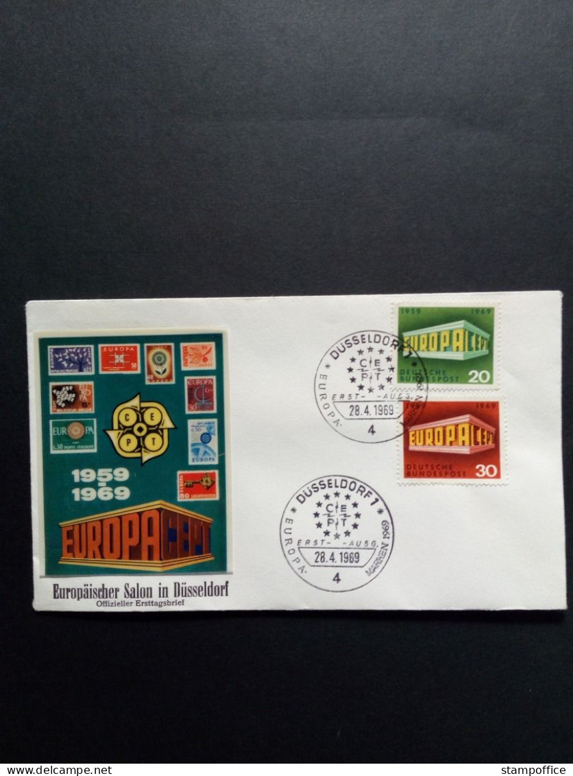 DEUTSCHLAND MI-NR. 583-584 FDC CEPT 1969 Stempel Düsseldorf - Sonstige & Ohne Zuordnung