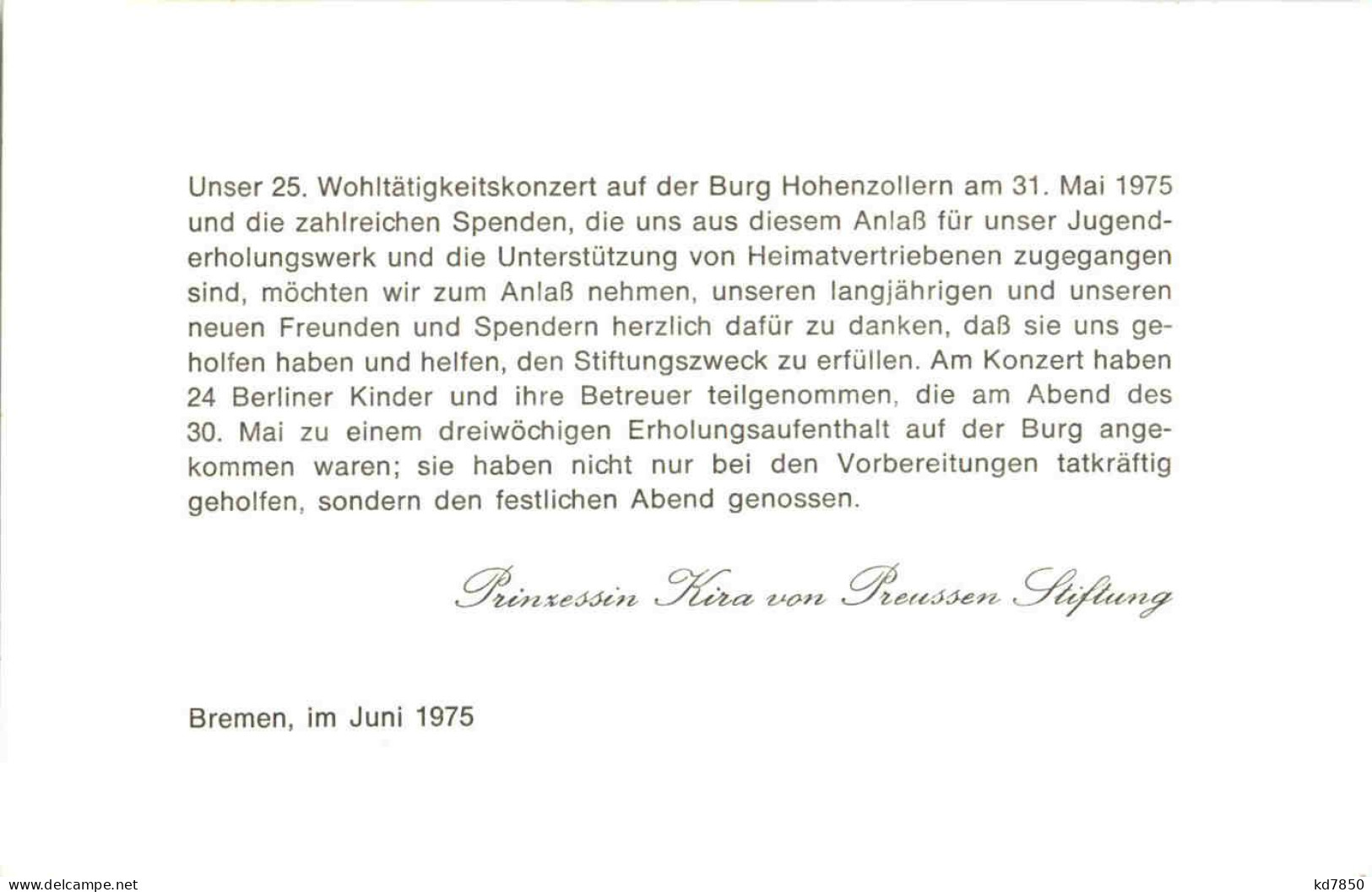 Heimatvertriebenen - Prinzessin Kira Von Preussen Stiftung - Ostpreussen