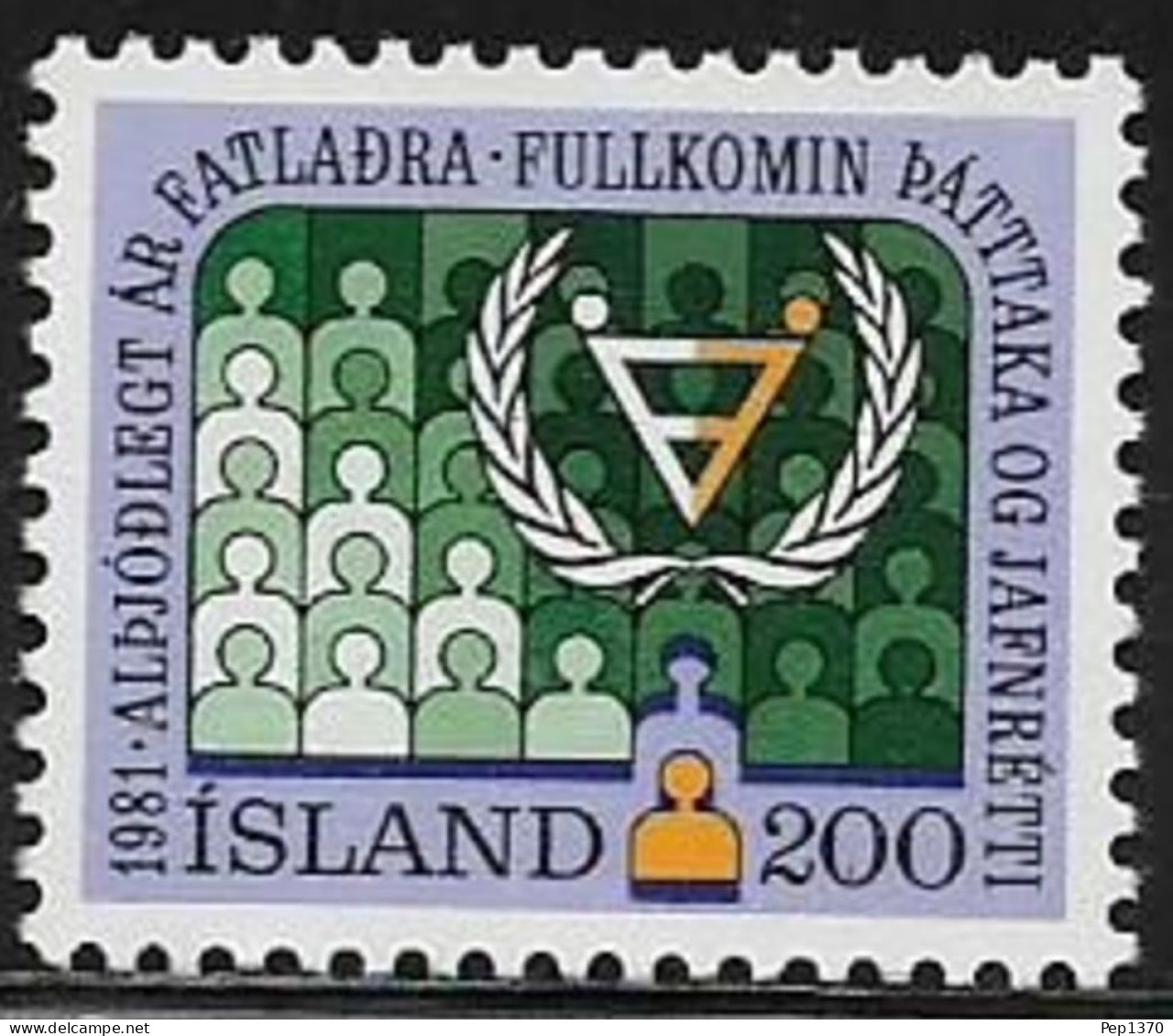 ISLANDIA 1981 - ICELAND - AÑO DE LAS PERSONAS HANDICAPADAS - YVERT 523** - Ungebraucht