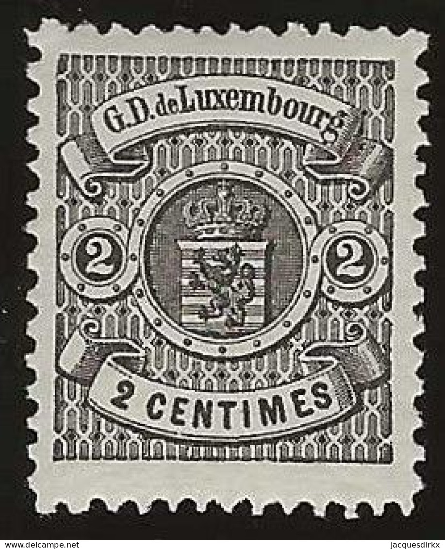 Luxembourg  .  Y&T   .   40     .   **   .  Perf.  12½    .    Neuf Avec Gomme Et SANS Charnière - 1859-1880 Stemmi