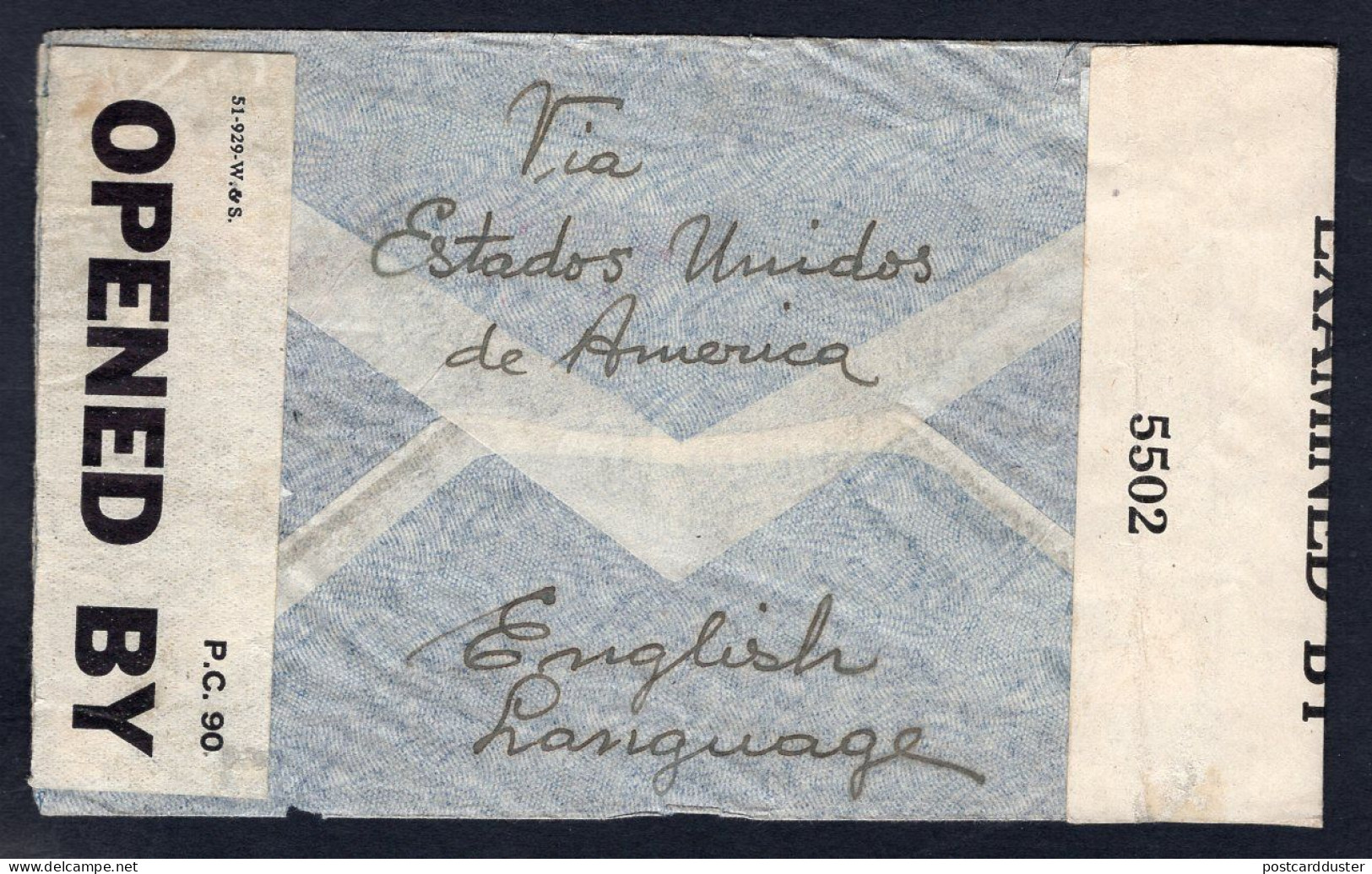 ARGENTINA 1942 Censored Airmail Cover To England (p1692) - Cartas & Documentos