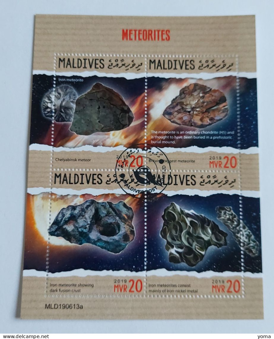 N° 7028 à 7031       Les Météorites   -  Oblitérés - Maldives (1965-...)