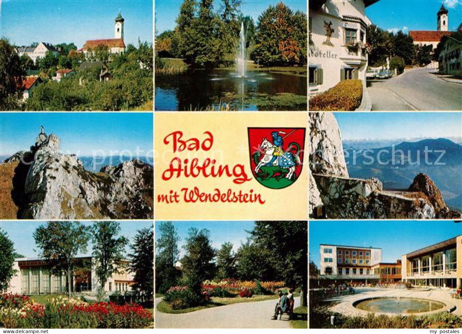 72933703 Bad Aibling Teilansichten Wendelstein Kurhaus Kurpark Kirchzeile  Bad A - Bad Aibling