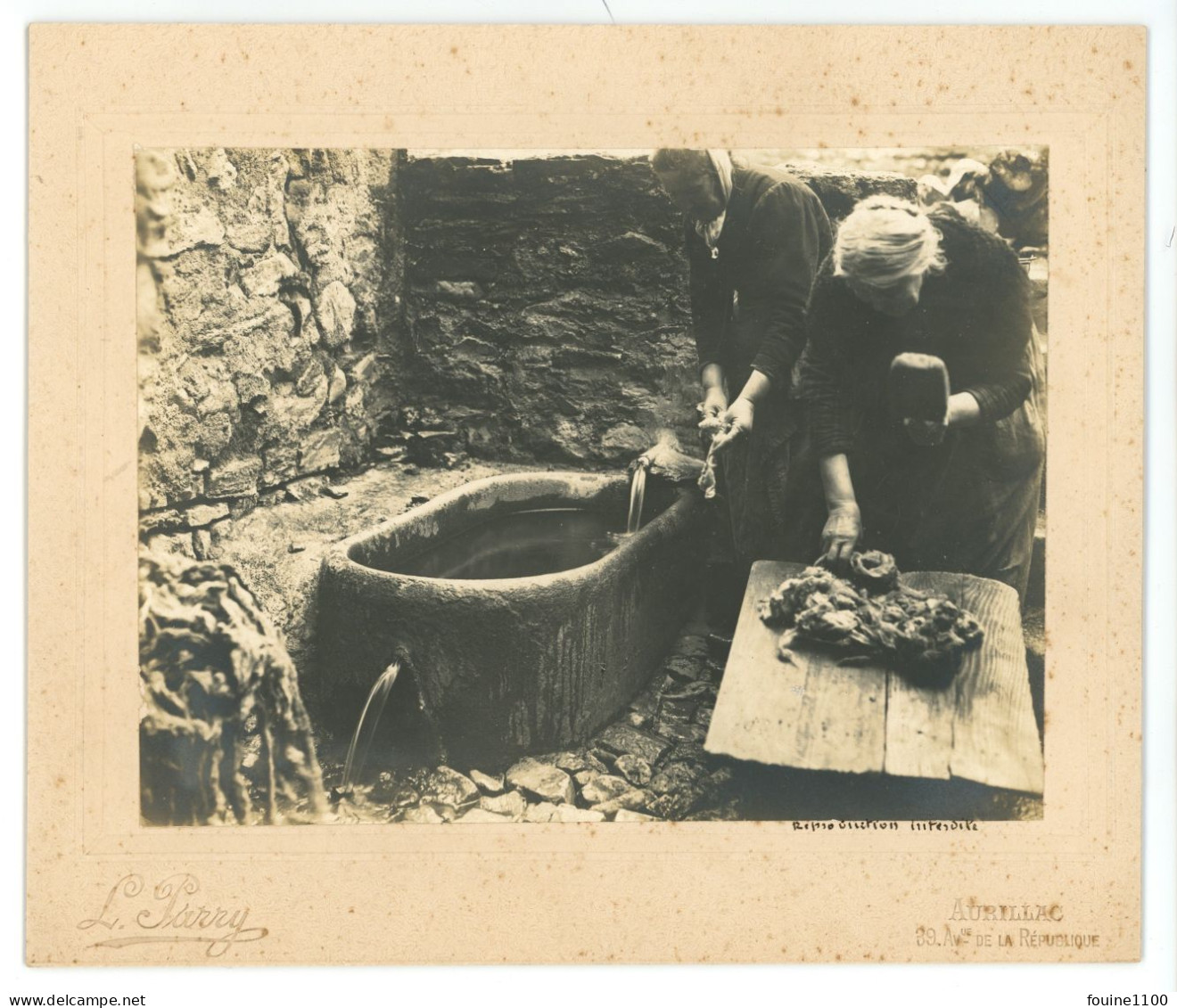 PHOTO à Identifier Auvergne Fontaine ( Photographe PARRY à AURILLAC 15 CANTAL ) - Métiers