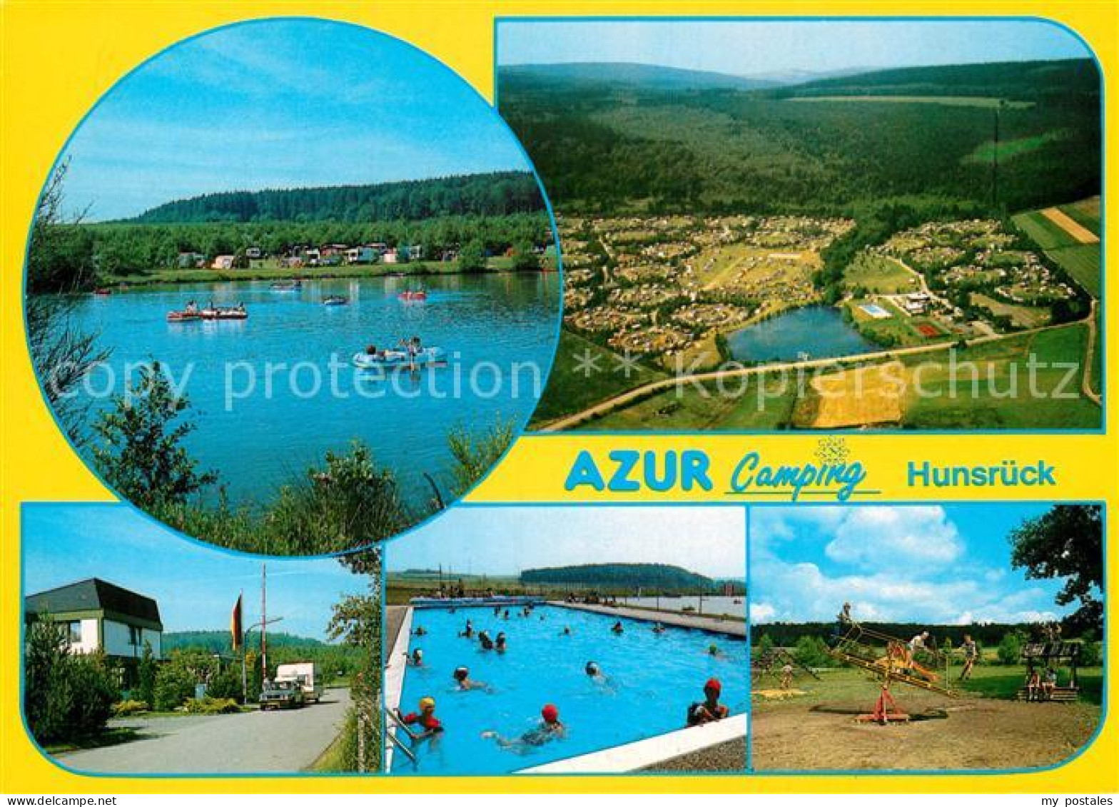 72932506 Reinsfeld Hunsrueck Azur Camping Fliegeraufnahme Schwimmbad Spielplatz  - Andere & Zonder Classificatie