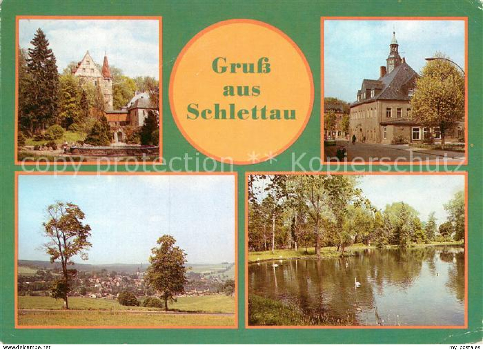 72932455 Schlettau Erzgebirge Schloss Rathaus Panorama Rosenparteich Schlettau E - Other & Unclassified