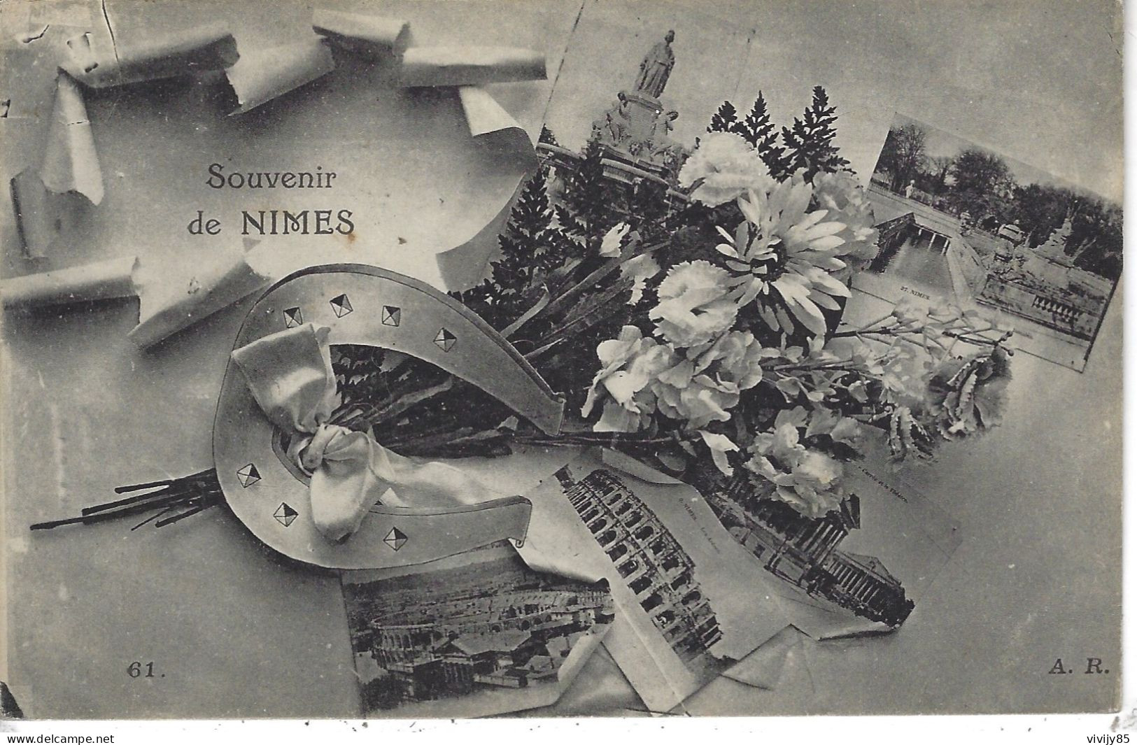 30 - NIMES - Carte Fantaisie Multi Vues " Souvenir De " - Nîmes