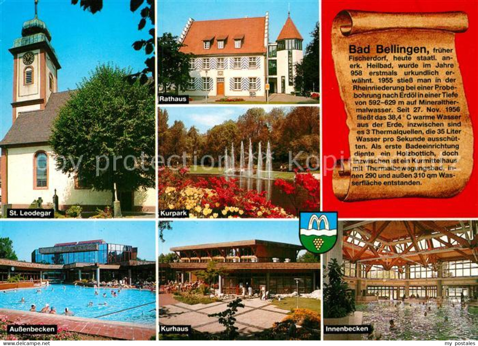 72931537 Bad Bellingen Sankt Leodegar Kurpark Aussenbecken Kurhaus Rathaus Bad B - Bad Bellingen