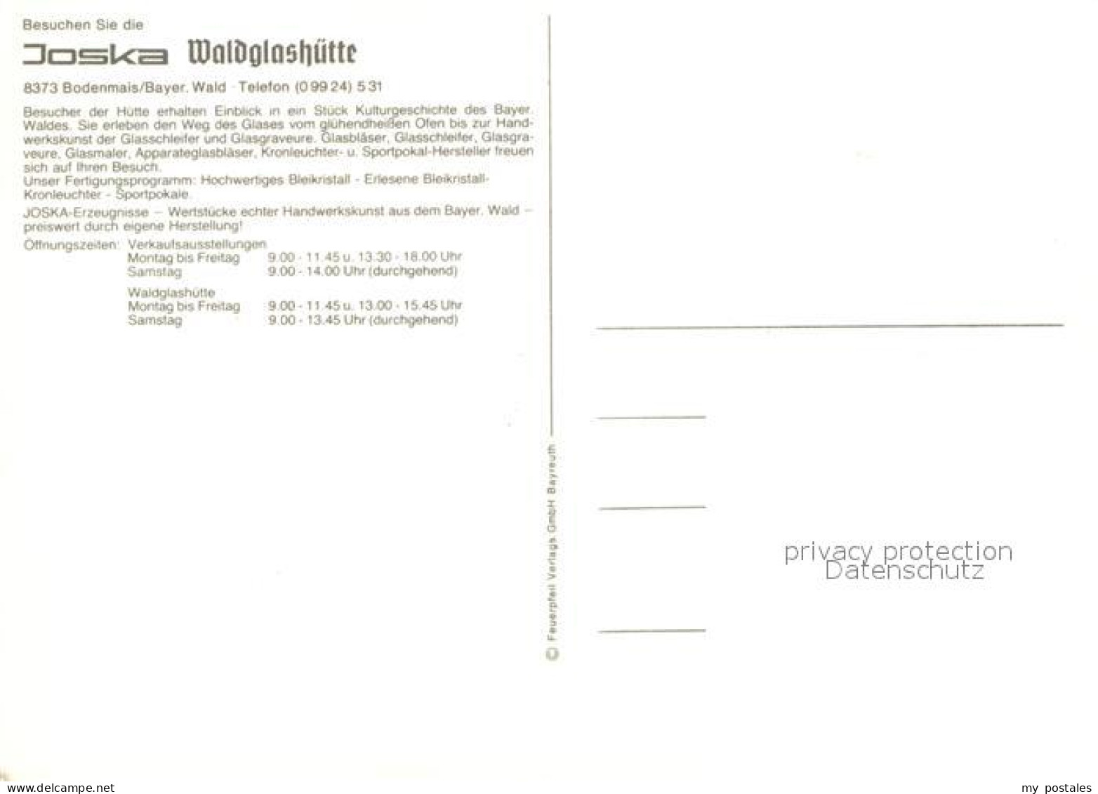 72931456 Bodenmais Waldglashuette Joska Einblicke In Die Glashuette Bodenmais - Bodenmais