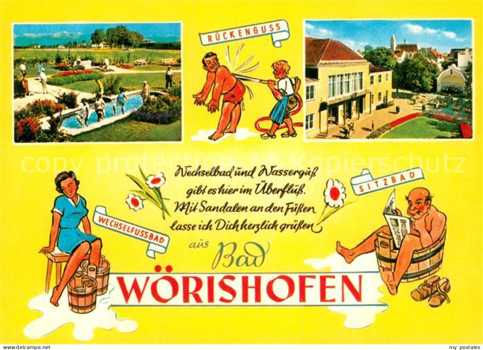 72931451 Bad Woerishofen Kneippheilbad Karikaturkarte Bad Woerishofen - Bad Woerishofen