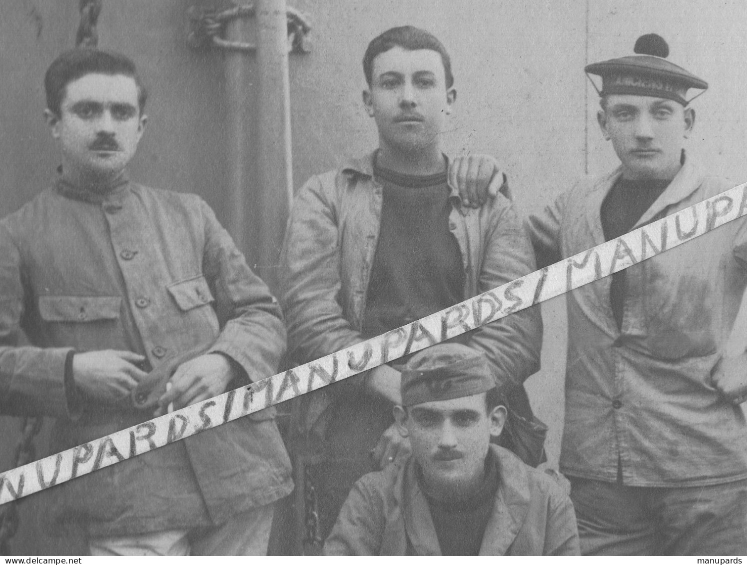 1920 / CARTE PHOTO / ECOLE DES MECANICIENS / MARINE / TOURVILLE - Barcos