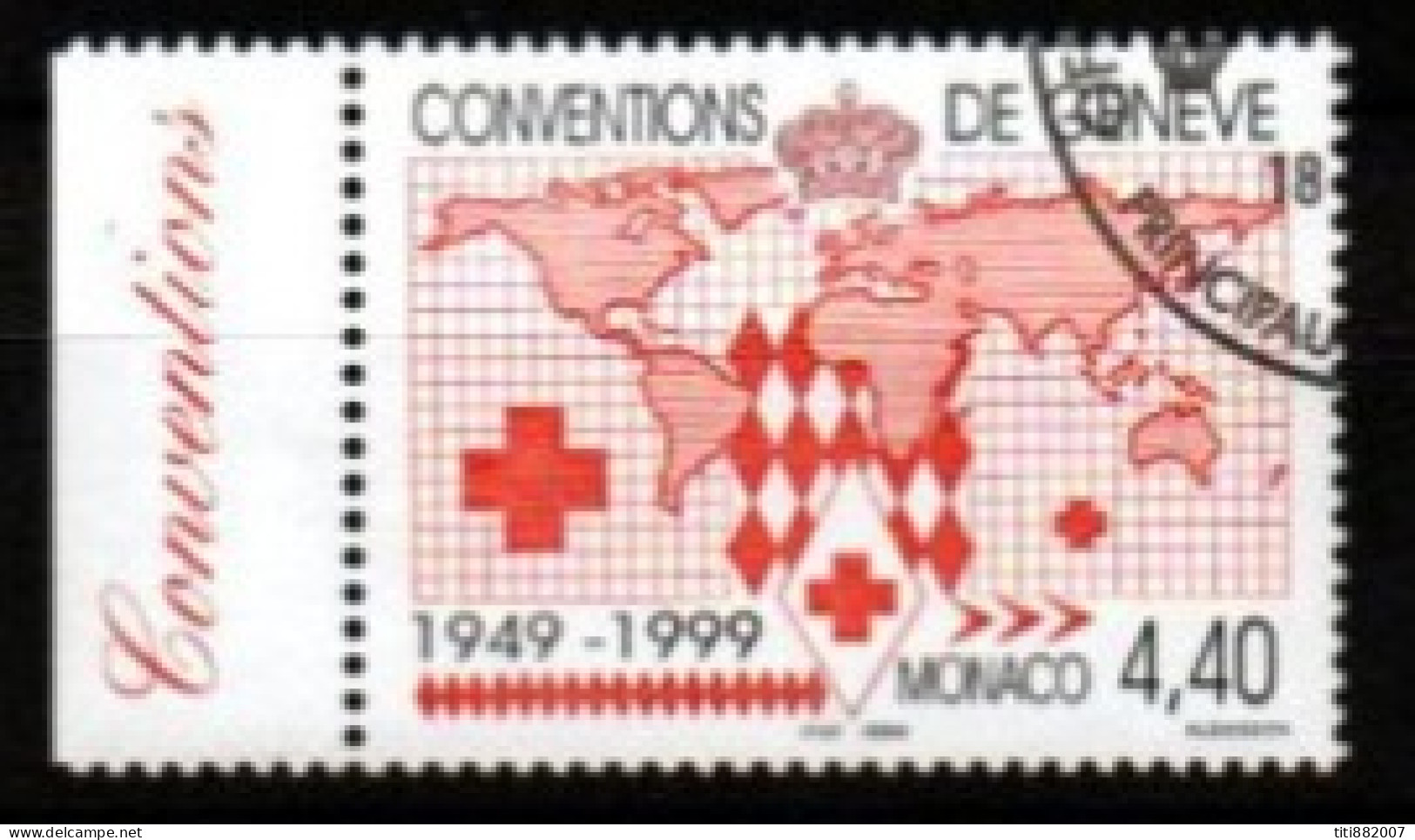 MONACO   -  1999.  Y&T N° 2188 Oblitéré.   Conventions  De  Genève - Oblitérés