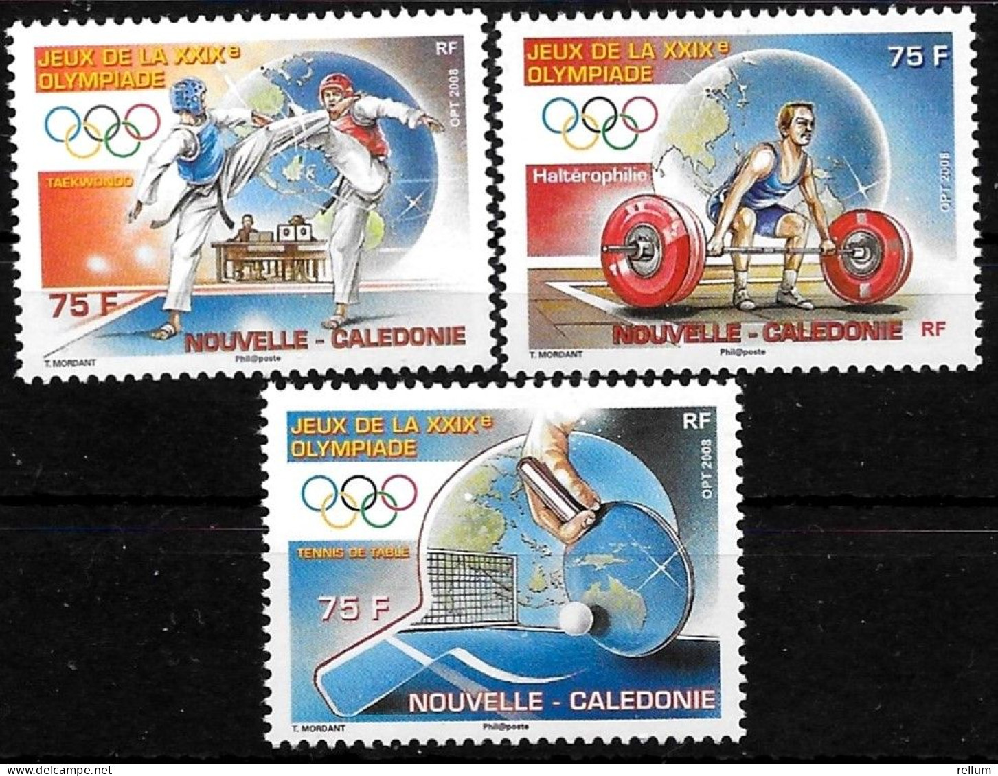 Nouvelle Calédonie 2008 - Yvert Et Tellier Nr. 1048/1050 - Michel Nr. 1466/1468 ** - Unused Stamps
