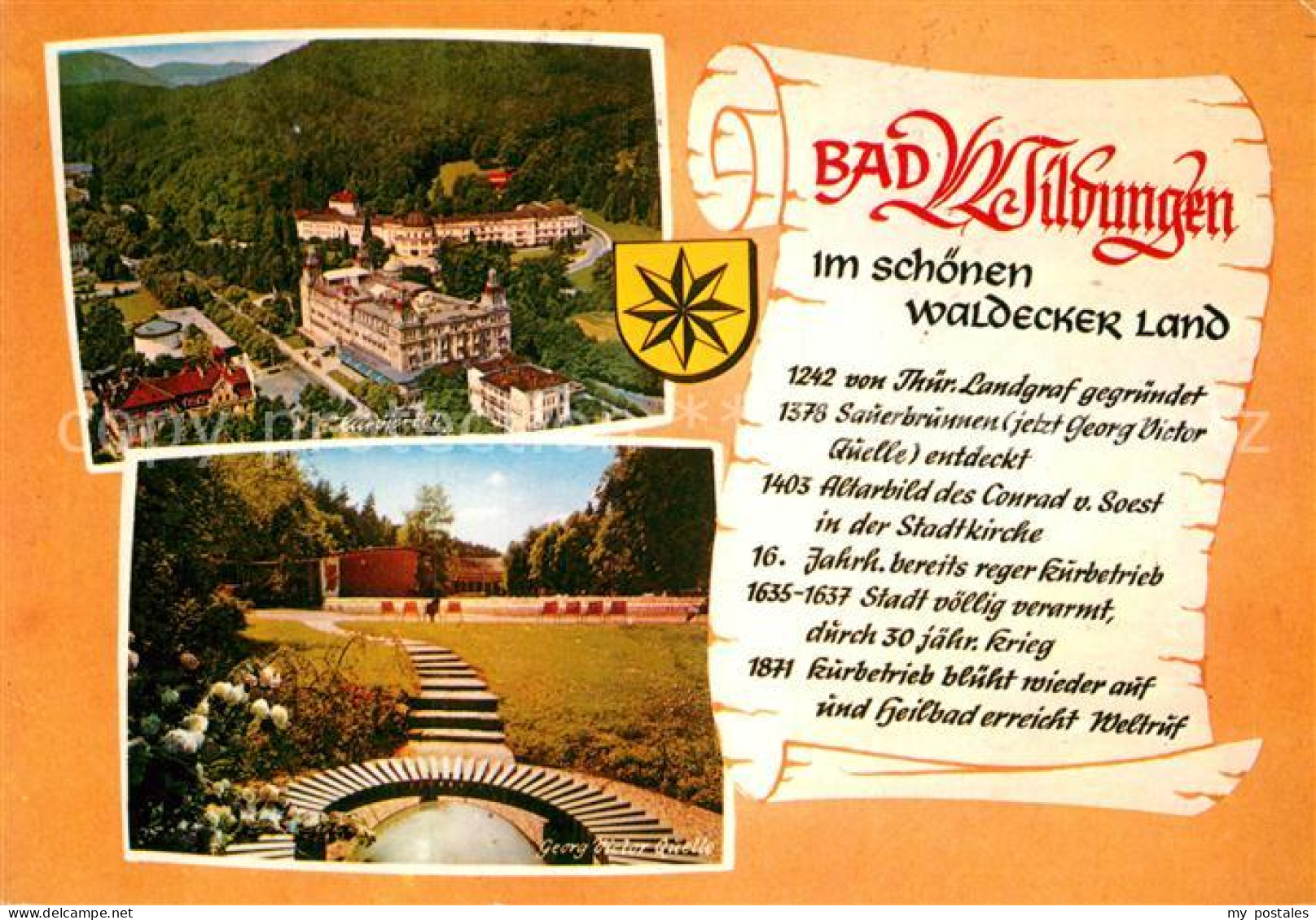 72931068 Bad Wildungen Fliegeraufnahme Kurviertel Georg Victor Quelle Albertshau - Bad Wildungen