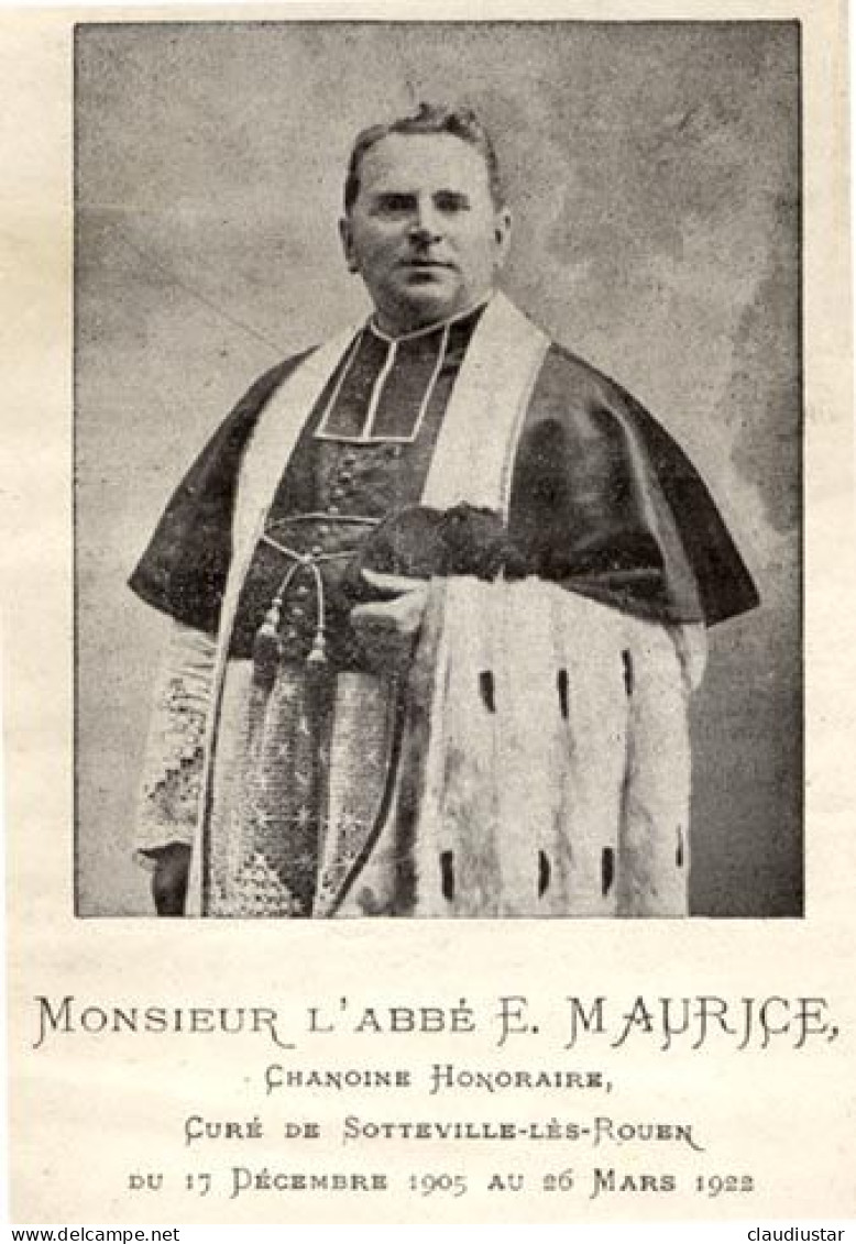 ** CHANOINE  -  ABBE  E.  MAURICE  1905 / 22 ** - Images Religieuses
