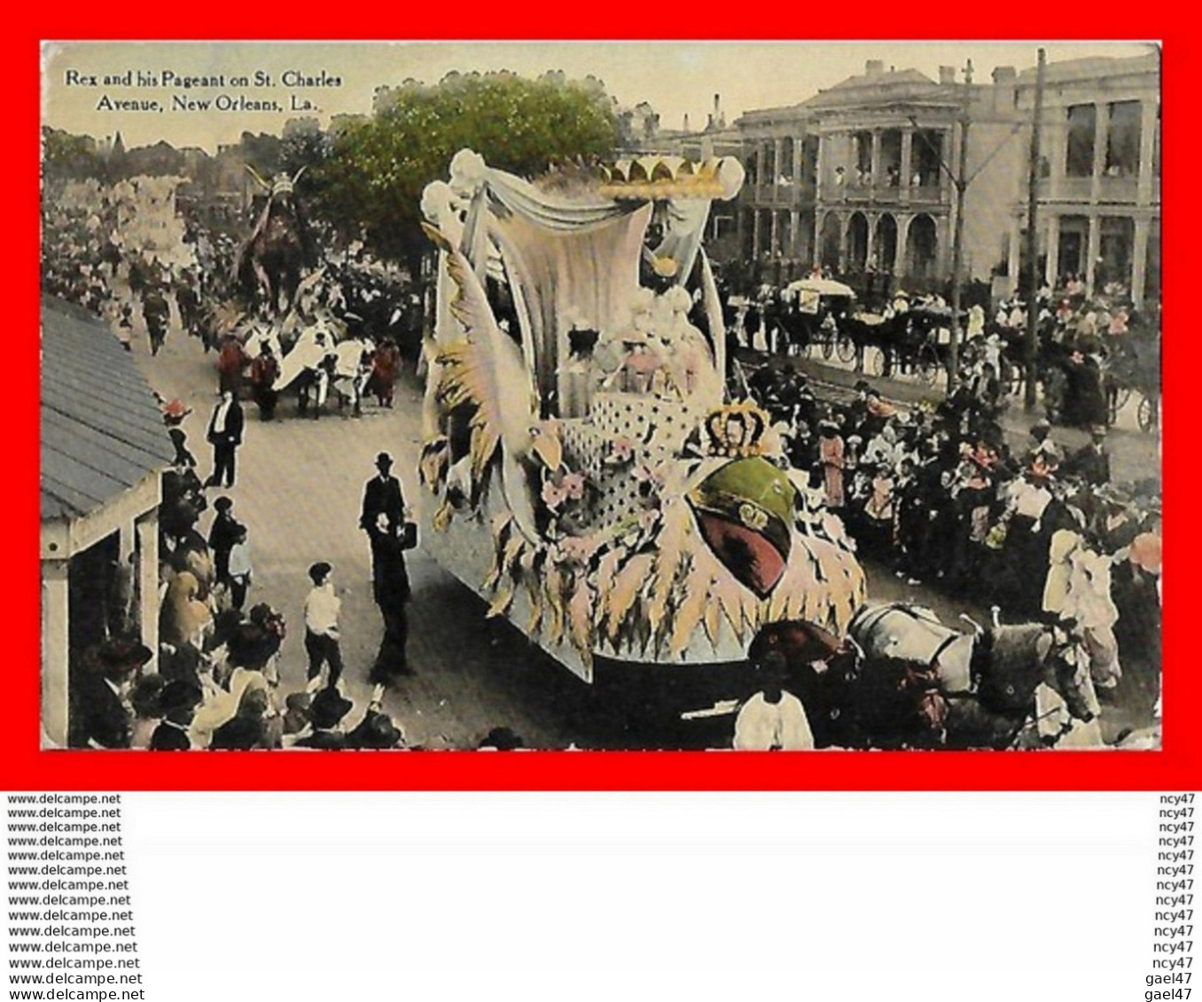 CPA  NEW ORLEANS (Etats-Unis)   Rex And His Pageant On St.Charles Avenue, Animé, Carnaval...CO1578 - New Orleans