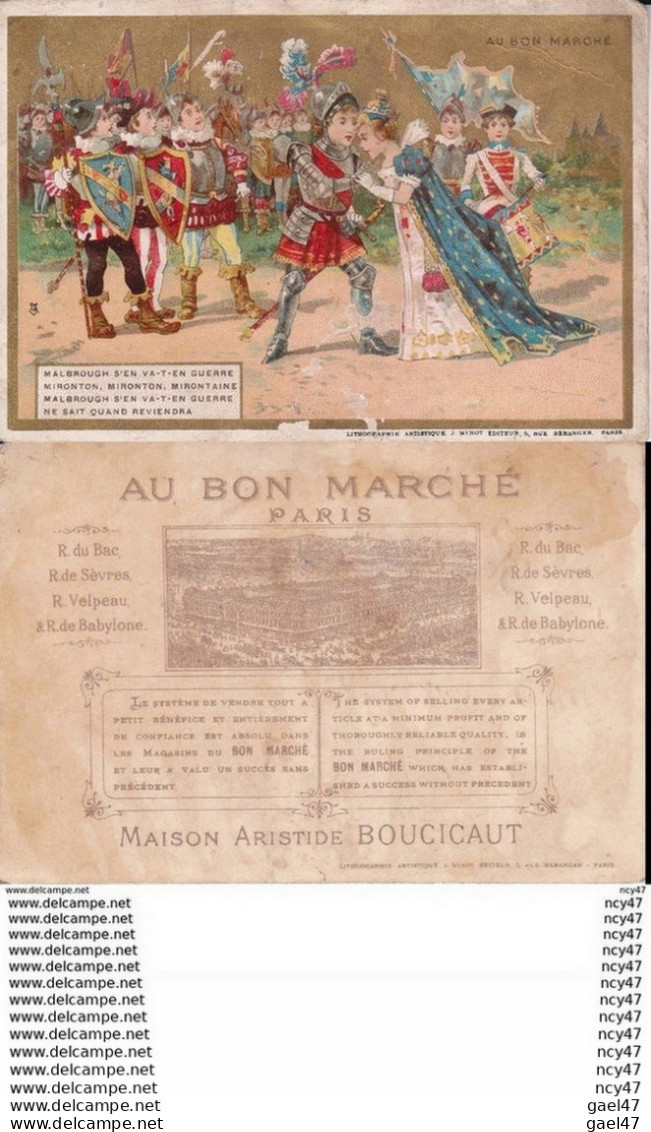 CHROMOS. Nouveautés Au Bon Marché  A. BOUCICAUT (Paris).  Malbrough S'en Va-t-en Guerre. ...T540 - Au Bon Marché