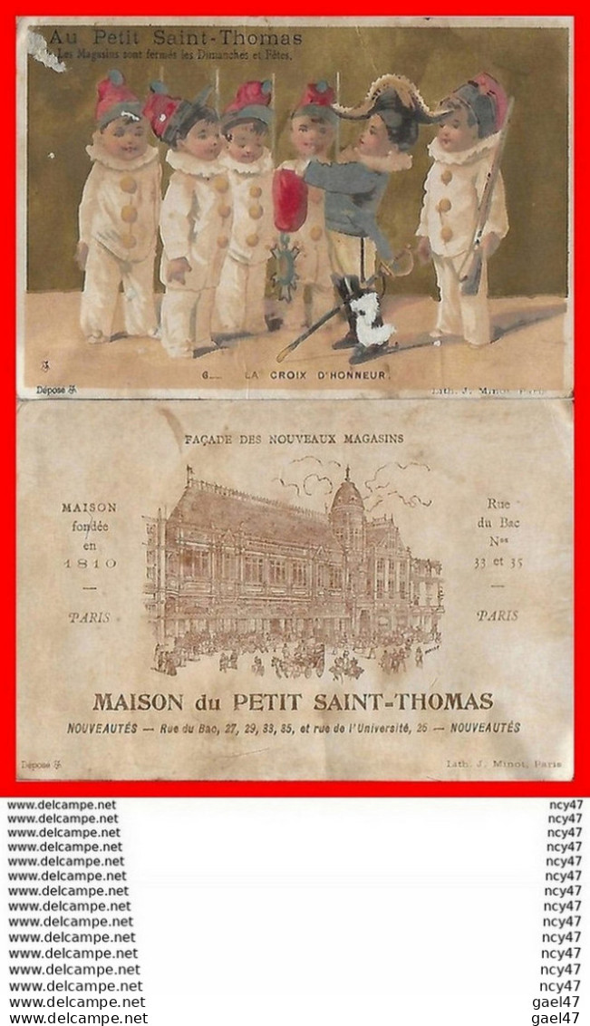 CHROMOS. Magasins De Nouveautés. PETIT ST-THOMAS.(Paris) La Croix D'honneur...S323 - Andere & Zonder Classificatie