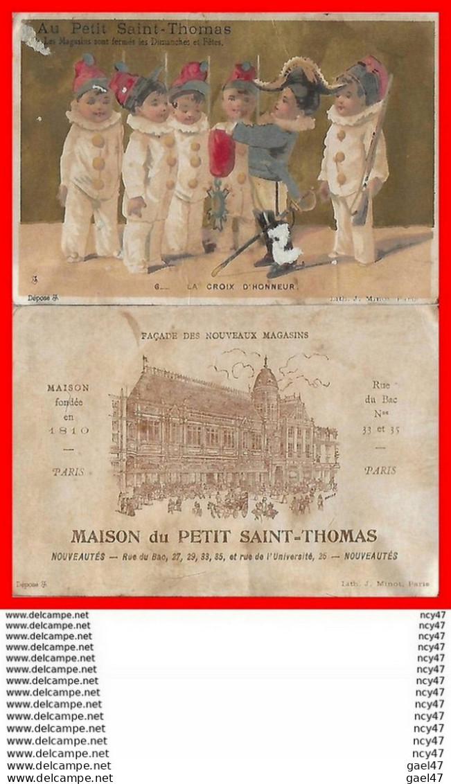 CHROMOS. Magasins De Nouveautés. PETIT ST-THOMAS.(Paris) La Croix D'honneur...S323 - Other & Unclassified