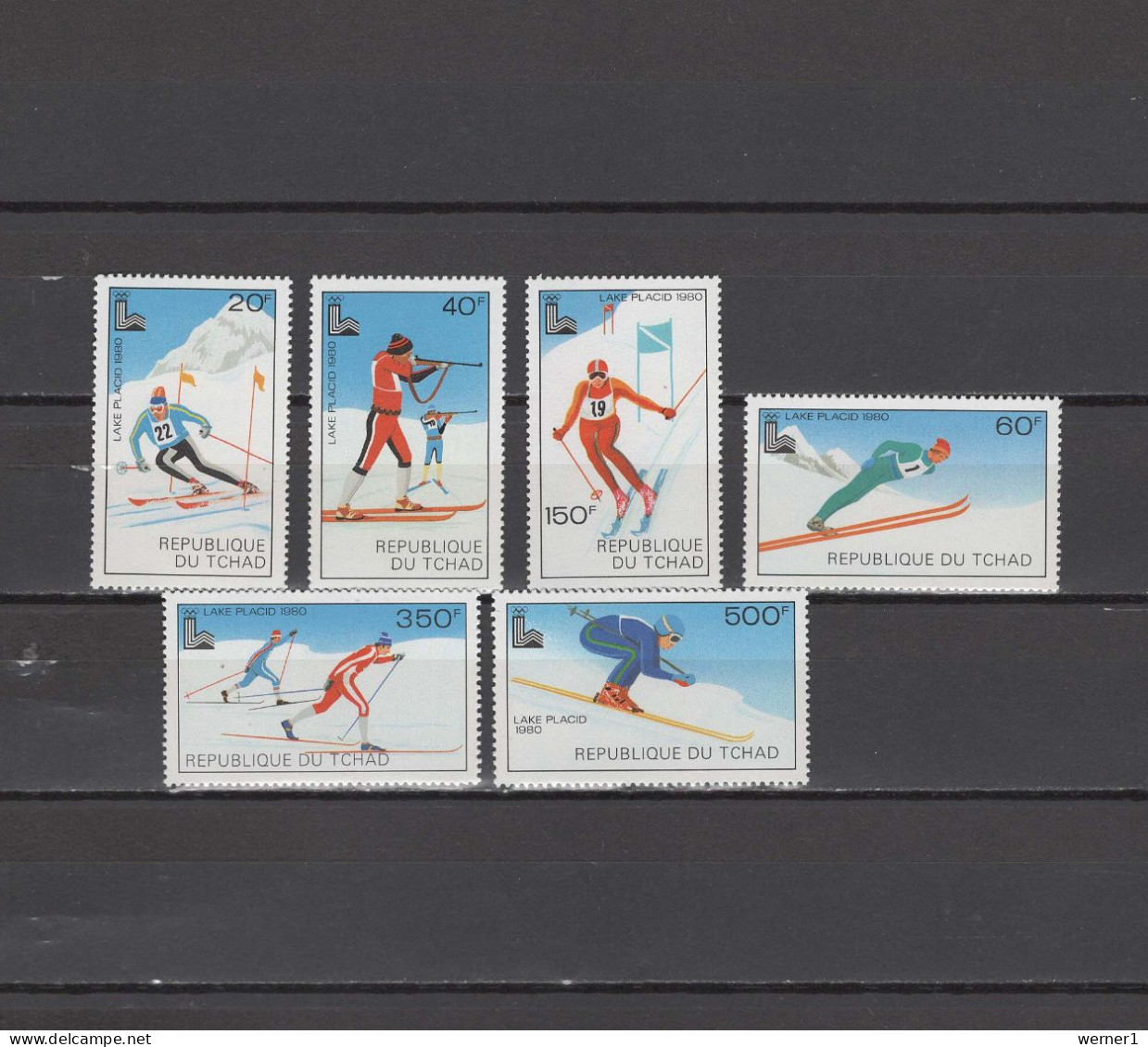 Chad - Tchad 1979 Olympic Games Lake Placid Set Of 6 MNH - Hiver 1980: Lake Placid