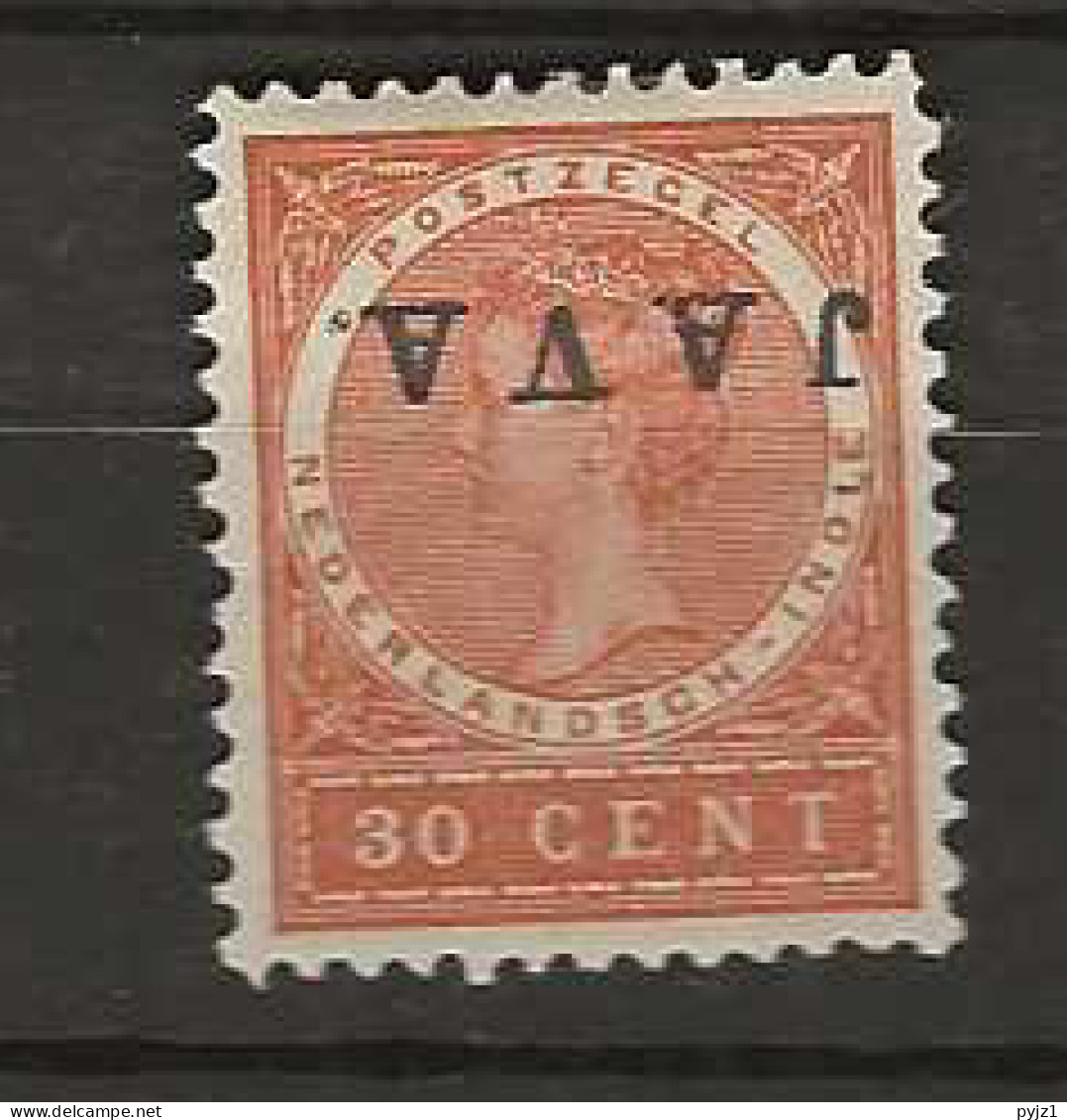 1908 MH Nederlands Indië NVPH 77f JAVA Kopstaand - Nederlands-Indië