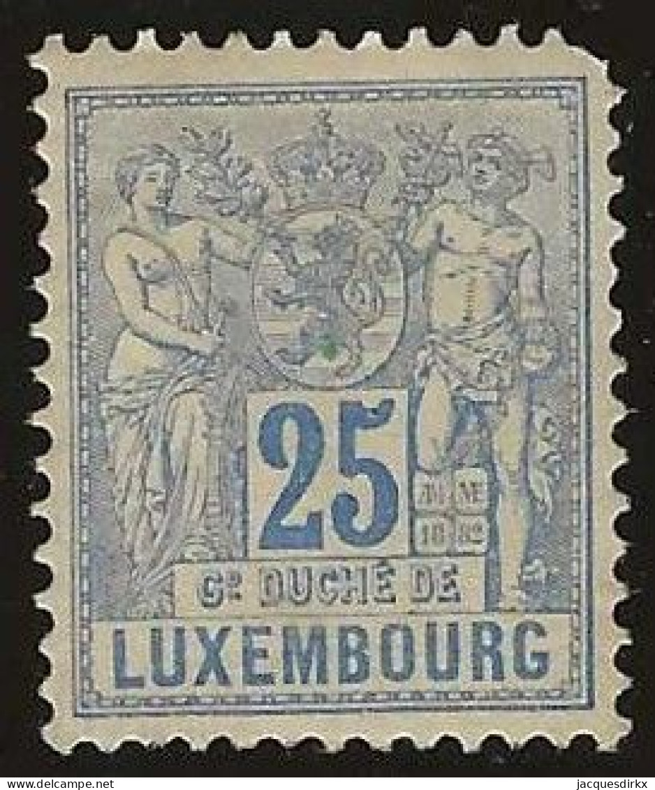 Luxembourg  .  Y&T .   54  (2 Scans)     .   * VLH .    Neuf Avec Gomme Et Une Trace Tres Légère D'une Charnière - 1882 Allegory