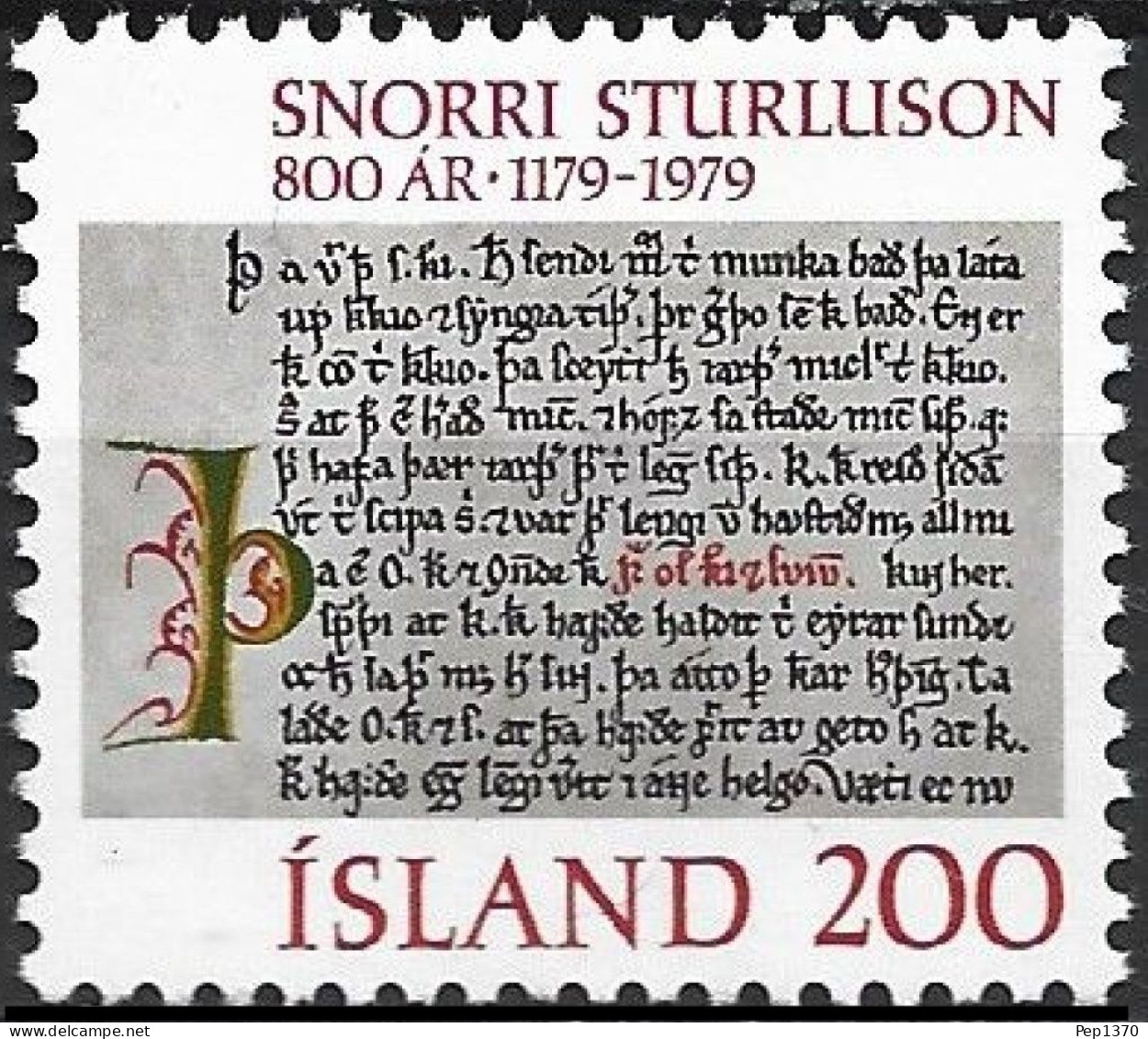 ISLANDIA 1979 - ICELAND - 800 ANIVERSARIO DEL ESCRITOR SNORRI STURLUSON - YVERT 499** - Ungebraucht