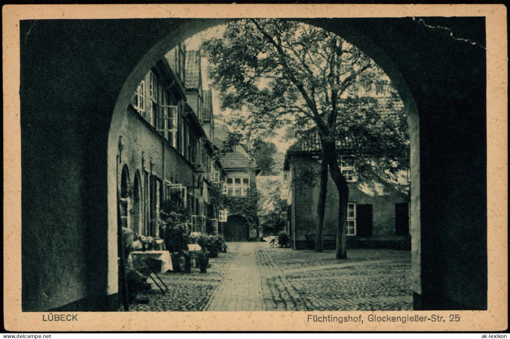 Ansichtskarte Lübeck Flüchtingshof, Glockengießer-Straße 25 1926 - Sonstige & Ohne Zuordnung