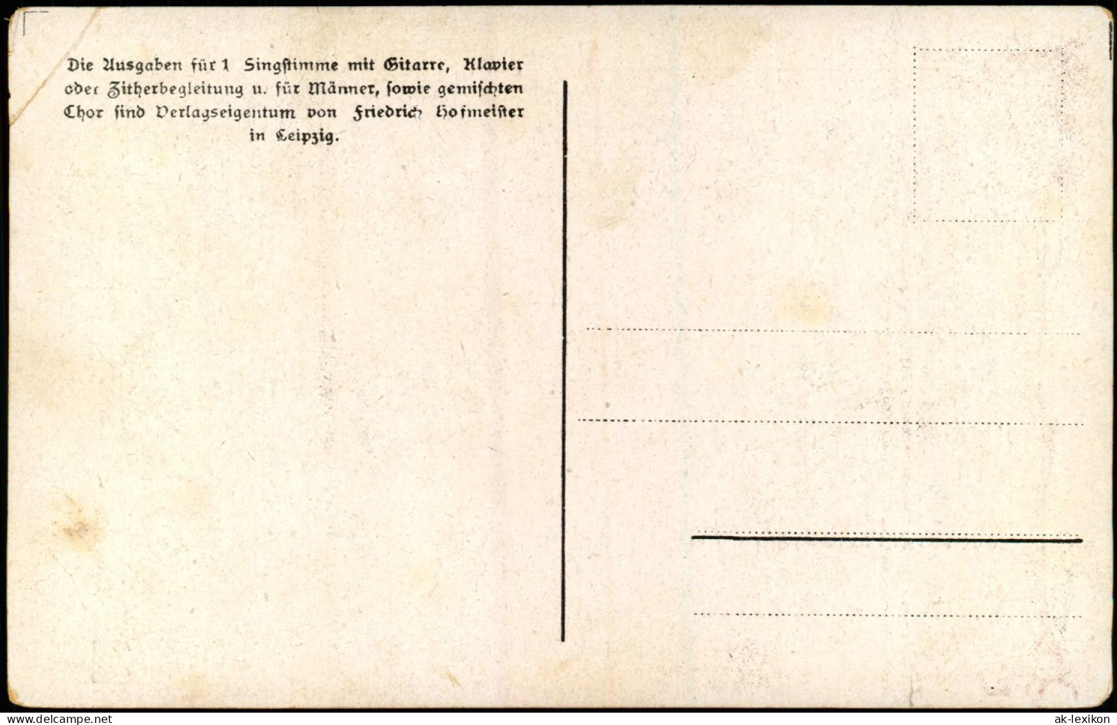 Liedkarten: 's Hot Jeder Sei Freid 1906 Erzgebirge, Anton Günther Gottesgab: - Music