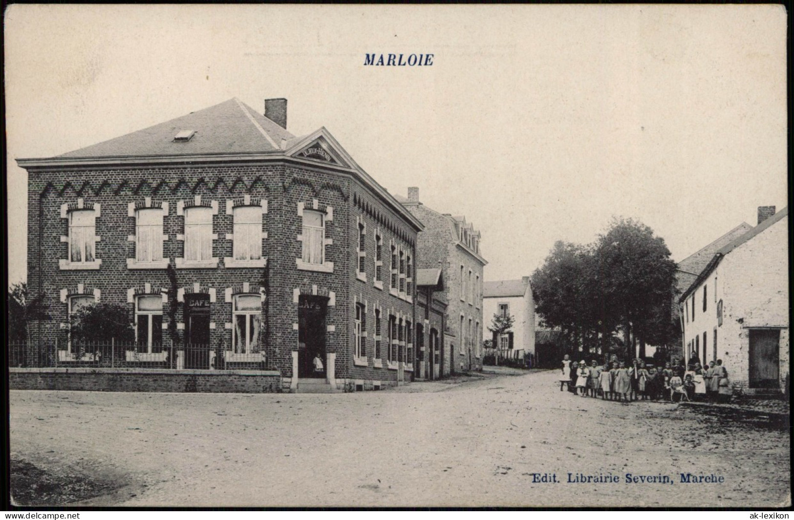 Postkaart Marloie Wallonien Mårloye Straßenpartie, Kinder 1914 - Sonstige & Ohne Zuordnung