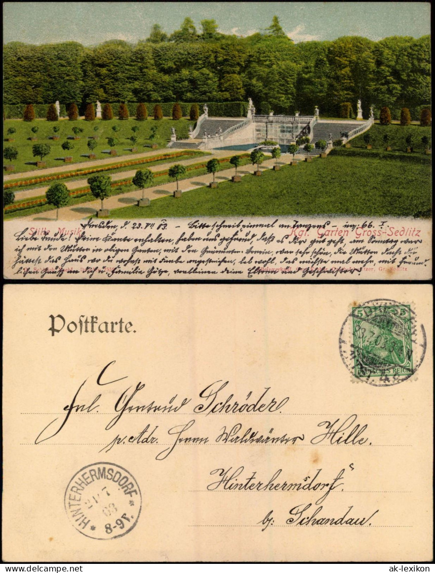Ansichtskarte Großsedlitz-Heidenau (Sachsen) Barockgarten - Stille Musik 1903 - Autres & Non Classés