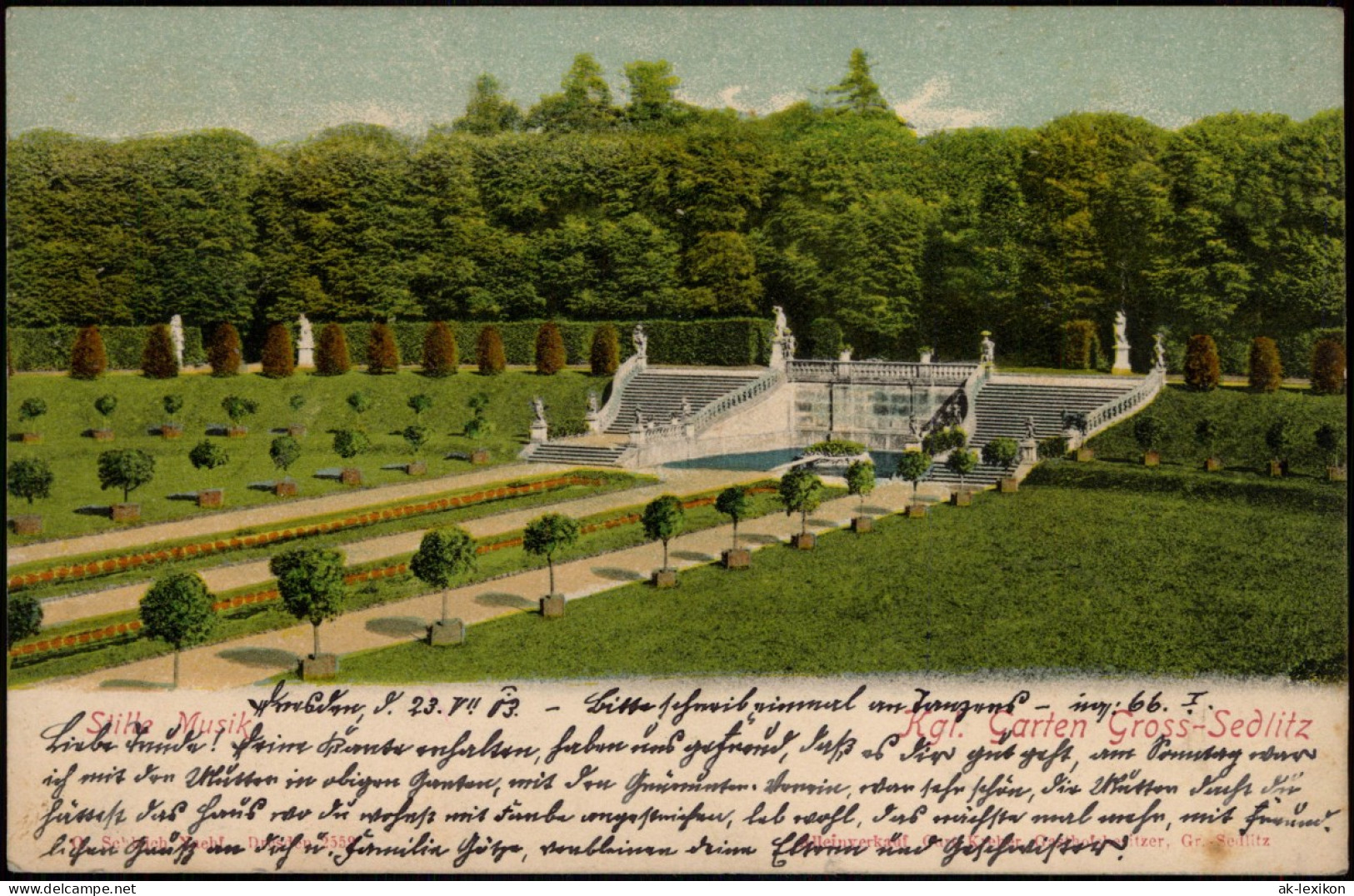 Ansichtskarte Großsedlitz-Heidenau (Sachsen) Barockgarten - Stille Musik 1903 - Other & Unclassified